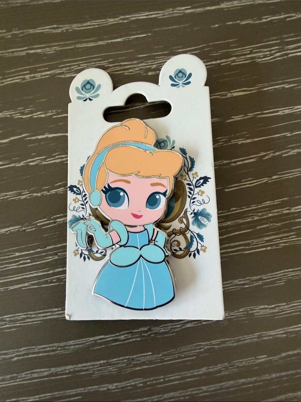 Blue Cinderella Disney Paris Princess Enamel Pin